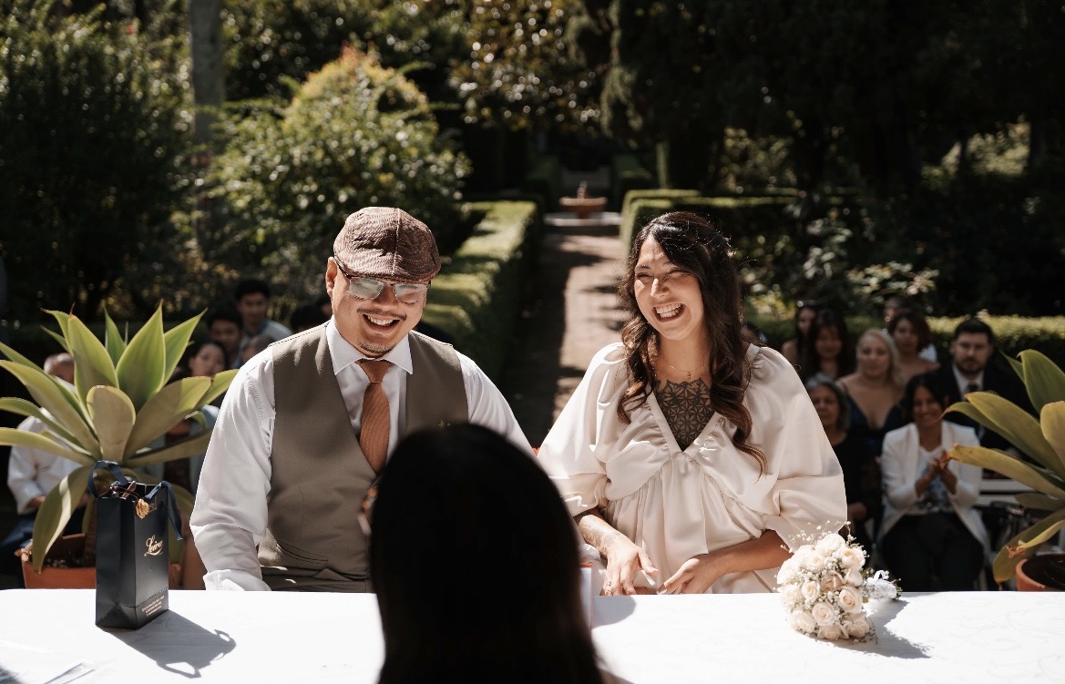 Carla y Jorge en su ceremonia